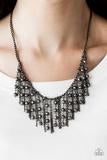 PAPARAZZI ACCESSORIES REBEL REMIX - BLACK NECKLACE