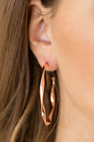 Paparazzi Accessories Plot Twist Hoop Earring Copper