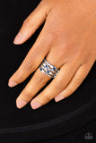 Paparazzi Accessories Sparkle Showdown Blue Ring Silver Bling