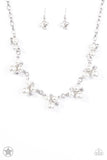 Paparazzi Toast To Perfection White Silver Necklace Pearl Bling